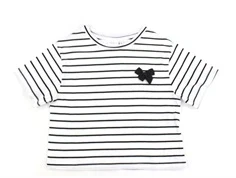 Name It bright white stribet short sløjfe t-shirt